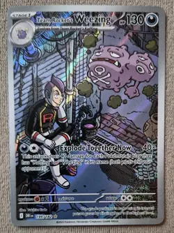 Team Rocket's Weezing 199/182 Pokemon Destined Rivals Illustration Rare NM - Image 1