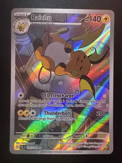 Pokemon TCG - Raichu - 211/193 Paldea Evolved - Illustration Rare Full Art Holo - Image 1
