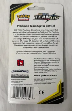 2019 POKEMON SUN & MOON TEAM-UP BOOSTER MIMIKYU SM163 COIN SEALED BLISTER PACK A - Image 3