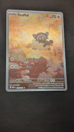 Stufful 154/132 Illustration Rare Pokemon Mega Evolution Pack Fresh - Image 2