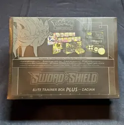 Pokemon TCG Sword & Shield Zacian ETB Elite Trainer Box Plus New/Sealed 820650807435 - Image 2