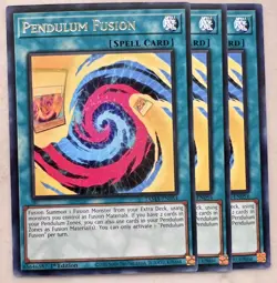 Yugioh! 3x Pendulum Fusion TAMA-EN054 Rare 1st Ed NM - Image 1