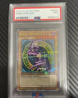YU-GI-OH 2023 TN23 DARK MAGICIAN QUARTER CENTURY RARE #EN001 PSA 9 - Image 3