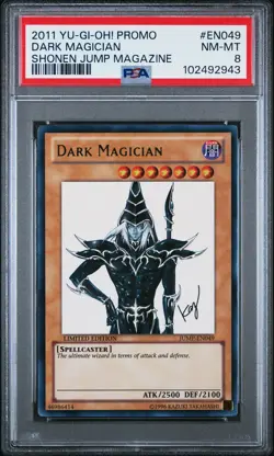 2011 YU-GI-OH! PROMO SHONEN JUMP MAGAZINE #EN049 DARK MAGICIAN PSA 8 - Image 1