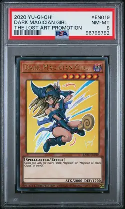 2020 YU-GI-OH! THE LOST ART PROMOTION #EN019 DARK MAGICIAN GIRL PSA 8 - Image 1