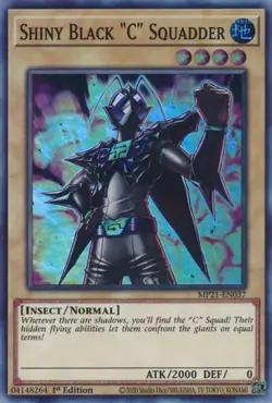 Shiny Black "C" Squadder MP21-EN037 1st Super Rare NM Yu-Gi-Oh DNA GAMES - Image 1