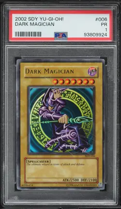 2002 Yu-Gi-Oh! Starter Deck Yugi Dark Magician #SDY-006 PSA 1 PR - Image 1