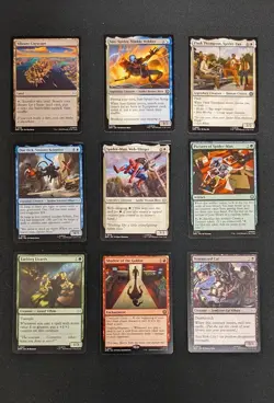 9-Card Set - MTG Magic the Gathering - Marvel's Spider-Man - ALL CRIMPED - Image 1