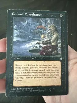 MTG Magic The Gathering Card Demonic Consultation Ice Age Regular - Image 2