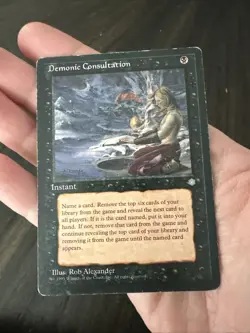 MTG Magic The Gathering Card Demonic Consultation Ice Age Regular - Image 3