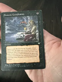 MTG Magic The Gathering Card Demonic Consultation Ice Age Regular - Image 4