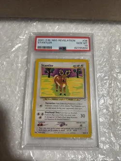 Pokemon Neo Revelation 2001 #38 Stantler Card PSA 10 Gem Mint - Image 1