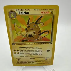 Raichu 29/62 1st Edition Fossil Set 1999 Rare Non-Holo Pokemon Card LP/MP - Image 1