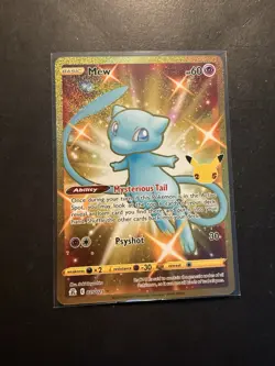 Pokemon TCG Celebrations Mew Gold Full Art Holo Card 25/25 Secret Rare - Image 1