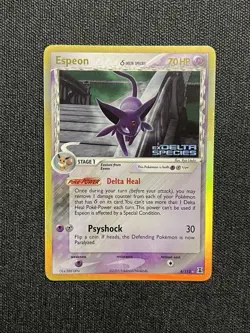 Espeon 4/113 EX Delta Species Reverse Stamped Holo Rare Pokemon Card 2005 TCG - Image 1