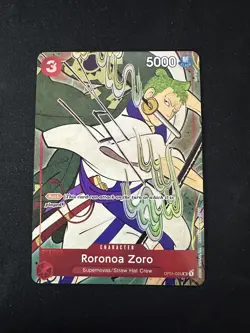 Roronoa Zoro OP01-025 English Version 1st Anniversary Set Promo One Piece Card - Image 2
