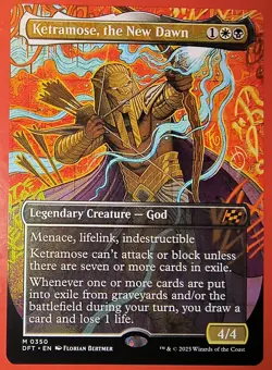 MTG, AETHERDRIFT: KETRAMOSE, THE NEW DAWN #350, BORDERLESS REGULAR, DFT MYTHIC - Image 1