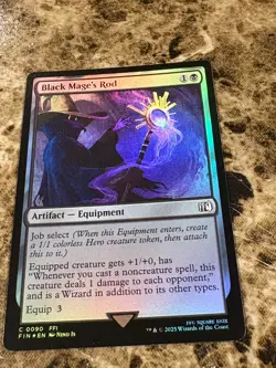 BLACK MAGE'S ROD Magic the Gathering MTG Final Fantasy Foil - Image 1