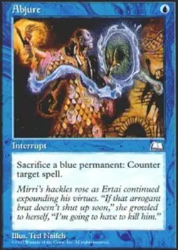MTG Abjure, Weatherlight, Heavily Played, English - Image 1