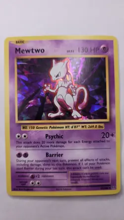 Pokemon Mewtwo Evolutions Cracked Ice Holo Rare 51/108 NM - Image 1