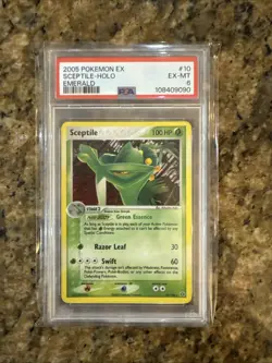 2005 Pokemon EX Sceptile Holo PSA 6 Emerald #10 - Image 1
