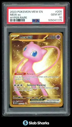 2023 POKEMON SV 151 - MEW EN #205/165 MEW EX HYPER RARE PSA 10 - Image 1