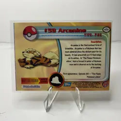 Arcanine #59 Pokemon Card Topps Series 1 1999 TV Animation Ed NM Green Logo - Image 2