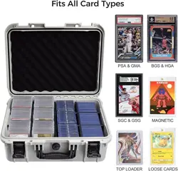 XL Trading Card Storage Case with 8 Adjustable Divider - PSA/CGC/BGS/TAG (White) - Image 2
