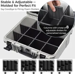 XL Trading Card Storage Case with 8 Adjustable Divider - PSA/CGC/BGS/TAG (White) - Image 3