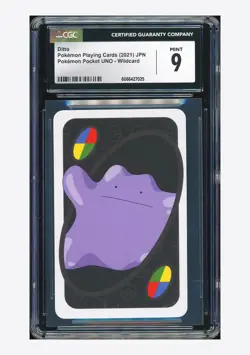 Pokemon CGC 9 Ditto Wild Card 2021 Pokemon Pocket Uno Japanese - Image 1