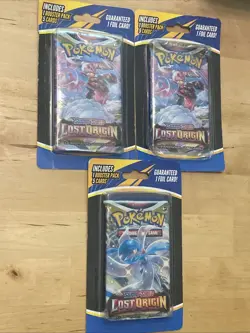 Lot Of 3 Pokemon, TCG Lost Origin Sword n Shield, 1 Booster Pack, 5 cards Lot E - Image 1