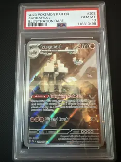 Pokemon Paradox Rift Garganacl Full Art Illustration Card 202/182 PSA 10 - Image 1
