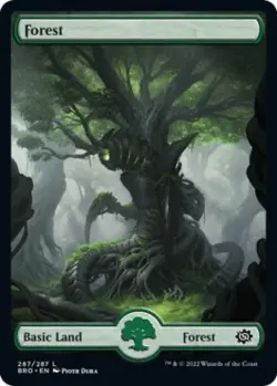 ~ Forest (287) - Full Art ~ NM Foil ~ The Brothers' War ~ MTG ~ - Image 1