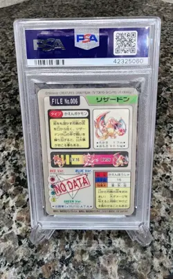 PSA 9 Charizard Prism Pokemon Card #006 1997 Holo Pocket Monsters Carddass Mint - Image 5