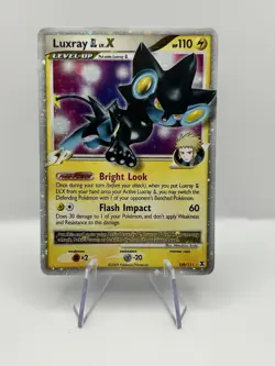 Luxray GL LV.X 109/111 Platinum Rising Rivals Pokemon Card Holo Rare Swirl MP - Image 1
