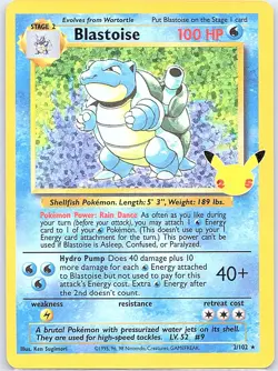 Blastoise 2/102 Celebrations: Classic Collection - Pokemon Card - NM - Image 1