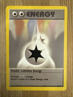 Double Colorless Energy - 96/102 - 1999 Base Set Unlimited Pokemon Card MP - Image 1