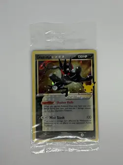 Pokemon Greninja Gold Star SWSH144 Celebrations Black Star Promo Card Sealed 2 - Image 1