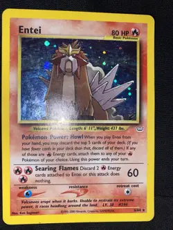 Pokemon TCG Entei Holo Card 6/64 Neo Revelation, Near Mint Condition - Image 1