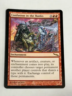 MTG Magic the Gathering - Confusion in the Ranks Mirrodin Rare - Image 1