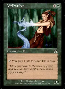 MTG Wellwisher LP Light Play Onslaught [4327] - Image 1