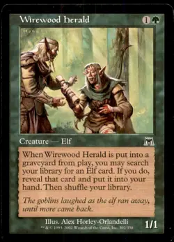 MTG Wirewood Herald LP Light Play Onslaught [4331] - Image 1
