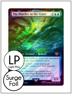 1x The Watcher in the Water, Surge Foil Extended LOTR, Magic MTG LP Light Play - Image 1