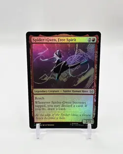 Spider-Gwen, Free Spirit Common Foil Magic The Gathering Marvel's Spider-Man 90 - Image 1