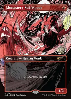 MTG Monastery Swiftspear (2043) - Raised Foil, NM-Mint, English Secret Lair Drop - Image 1