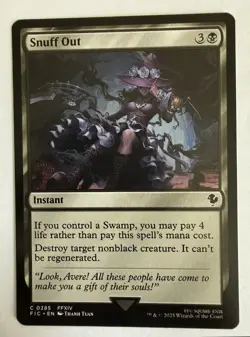 Snuff Out NM Commander: Final Fantasy 0285 MTG Regular FIC - Image 1