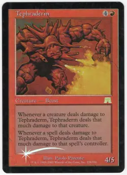 Tephraderm 2002 Onslaught FOIL Red Rare Creature MTG NM AZ1 - Image 1