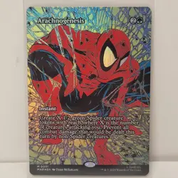 1x Arachnogenesis, Foil Borderless Art Spider-Man Eternal, Magic MTG NM - Image 1