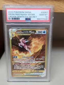 PSA 10 Origin Forme Palkia VSTAR Gold Crown Zenith Pokemon GG67/GG70 - Image 1