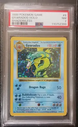 1999 Pokemon Gyarados-Holo Shadowless 6/102 PSA 7 NM Vintage Base Set - Image 3
